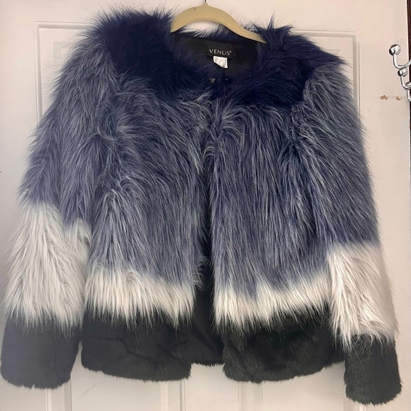 VENUS Jackets & Blazers - VENUS Rock Star Blue, Black & White Jacket